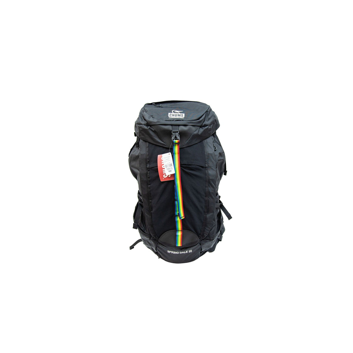CHUMS Spring Dale 35 hiking backpack in Black K042, front view